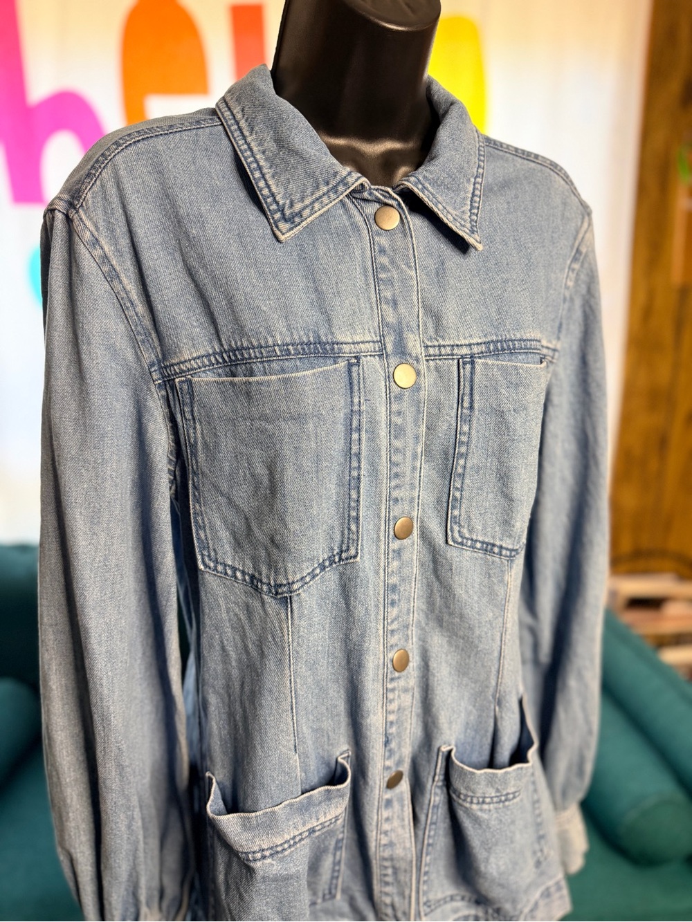 Fabulous H&M Garden Pocket Denim Frock Jecket - Picture 2 of 12